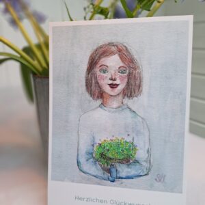 Glückwunsch Postkarte "inner garden"