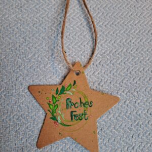 Geschenkanhänger "frohes Fest - braun/grün" - 3er-Pack